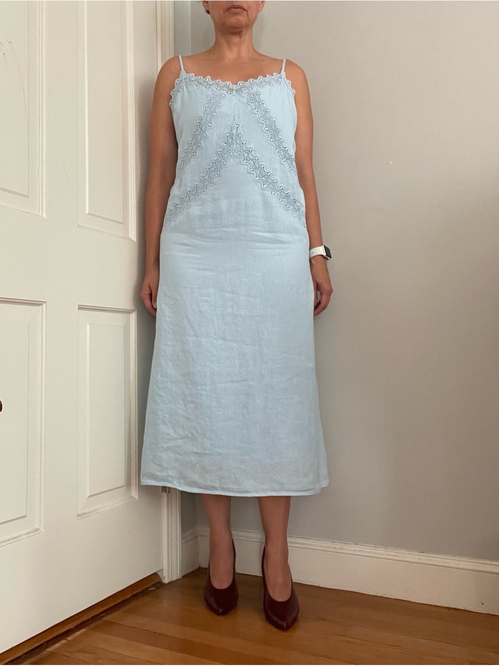 J.Crew Light Blue Linen Dress